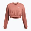 Кофта для тренувань жіноча Under Armour Rival Terry Os Crop Crew canyon pink/white 3