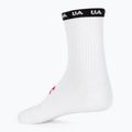 Шкарпетки для тренувань жіночі Under Armour Essential Nv Mid Crew 3P white/white/astro pink 2