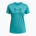 Футболка для тренувань жіноча Under Armour Tech BL HD circuit teal/coastal teal 3