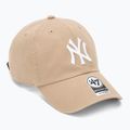 Кепка 47 Brand MLB New York Yankees CLEAN UP W/No Loop Label khaki