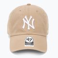 Кепка 47 Brand MLB New York Yankees CLEAN UP W/No Loop Label khaki 2