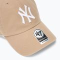 Кепка 47 Brand MLB New York Yankees CLEAN UP W/No Loop Label khaki 3