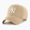 Кепка 47 Brand MLB New York Yankees CLEAN UP W/No Loop Label khaki