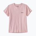 Жіноча трекінгова футболка Patagonia P-6 Logo Responsibili-Tee з вусами рожевого кольору 3
