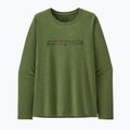 Кофта жіноча Patagonia Cap Cool Daily Graphic Shirt 73 text logo/terrain green x-dye 3