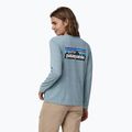 Лонгслів жіночий Patagonia P-6 Logo Responsibili-Tee thermal blue 3