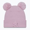 Шапка жіноча New Era Female Metalic Logo Beanie New York Yankees pastel pink