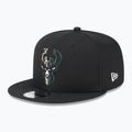 Бейсболка New Era Split Logo 9Fifty Milwaukee Bucks black 2