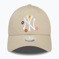 Жіноча бейсболка New Era Flower 9Forty New York Yankees світло-бежева 2