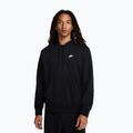 Кофта чоловіча Nike Club French Terry Pullover Hoodie black/black/white