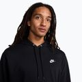 Кофта чоловіча Nike Club French Terry Pullover Hoodie black/black/white 4