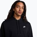 Кофта чоловіча Nike Club French Terry Pullover Hoodie black/black/white 4