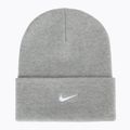 Шапка зимова Nike Peak Swoosh Beanie dark grey heather/white