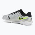 Кросівки футбольні чоловічі Nike Tiempo Legend 10 Academy TF metallic silver/volt/black 3