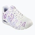 Кросівки жіночі SKECHERS JGoldcrown Uno Spread The Love white/light purple