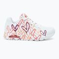 Кросівки жіночі SKECHERS JGoldcrown Uno Spread The Love white/coral 2