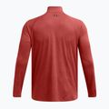 Чоловічий лонгслів Under Armour Tech Textured 1/2 на блискавці земляний помаранчевий/чорний 2