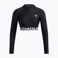 Топ для тренувань жіночий Under Armour Heat Gear Rib 1/4 Zip black/black/white 2