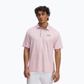Футболка поло чоловіча Under Armour Tech Polo prime pink/pitch gray