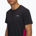 Футболка для бігу чоловіча Under Armour Trail Run Zip black/shaded fuchsia/reflective 3