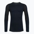Лонгслів термічний чоловічий Smartwool Intraknit Thermal Merino Baselayer Colorblock Crew deep navy/charcoal
