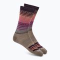 Шкарпетки жіночі Smartwool Everyday Stitch Stripe Crew fossil/purple