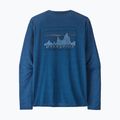 Лонгслів чоловічий Patagonia Cap Cool Daily Graphic Shirt '73 skyline / clement blue x-dye