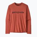 Лонгслів чоловічий Patagonia Cap Cool Daily Graphic Shirt '73 text logo / potters red x-dye