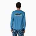 Лонгслів чоловічий Patagonia Capilene Cool Daily - Boardshort Logo shore blue/light shore blue x-dye 3