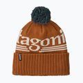 Шапка зимова Patagonia Powder Town hut tripper logo: cinnamon brown