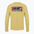 Лонгслів чоловічий Patagonia Cap Cool Daily Boardshort Logo LS limestone yellow - Light Limestone yellow x-dye 2