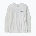 Лонгслів жіночий Patagonia P-6 Logo Responsibili-Tee LS fiber white