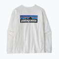 Лонгслів жіночий Patagonia P-6 Logo Responsibili-Tee LS fiber white 2