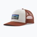 Кепка Patagonia P-6 Logo Trucker Hat white w/rusty red