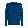 Чоловіча термоактивна кофта icebreaker Merino 200 Oasis Crewe Snow Day atlantis/topaz/aop 7