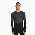Чоловіча термоактивна футболка з довгим рукавом Icebreaker Merino 200 Oasis+ LS Crewe 0JI чорний/джет хітер/нефарбований/cb