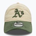 Бейсболка New Era Block Cord 9Twenty Oakland Athletics світло-бежева 2