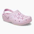 Шльопанці Crocs Classic Floral Cutout Clog pink milk