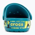 Шльопанці дитячі Crocs Crockband Glow Confetti Band turbo teal/multi 7