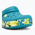 Шльопанці дитячі Crocs Crockband Glow Confetti Band turbo teal/multi 8