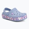 Шльопанці дитячі Crocs Crockband Glow Confetti Band blue haze/multi 2