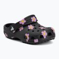 Шльопанці дитячі Crocs Classic Flower 212671 black