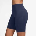 Шорти жіночі Nike One High Waisted 8" Biker midnight navy 3