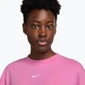Кофта для тренувань жіноча Nike Pro Dri-Fit Loose Crew-Neck playful pink/pink foam/white 3