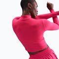 Жіночий лонгслів Nike One Fitted Dri-Fit 1/4 Zip Mid Layer rush pink/white 4