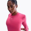 Лонгслів жіночий Nike One Fitted Dri-Fit rush pink/white 4