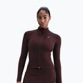 Кофта для тренувань жіноча Nike One Fitted Dri-Fit Full-Zip burgundy crush/white