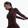 Кофта для тренувань жіноча Nike One Fitted Dri-Fit Full-Zip burgundy crush/white 4