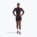 Жіночий лонгслів Nike One Fitted Dri-Fit 1/4 Zip Mid Layer burgundy crush/white 2