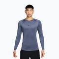 Лонгслів для тренувань чоловічий Nike Pro Dri-Fit Tight Fitness diffused blue/black